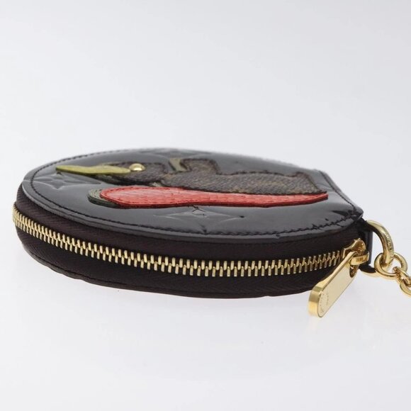 LOUIS VUITTON Vernis Porte Monnaie Ecruil Coin Purse Amarante - Picture 4 of 15